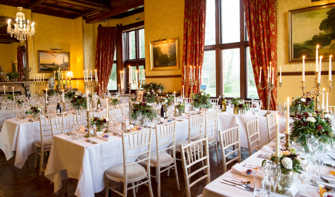 Huntsham Court - the Yellow Room for a celebration dinner